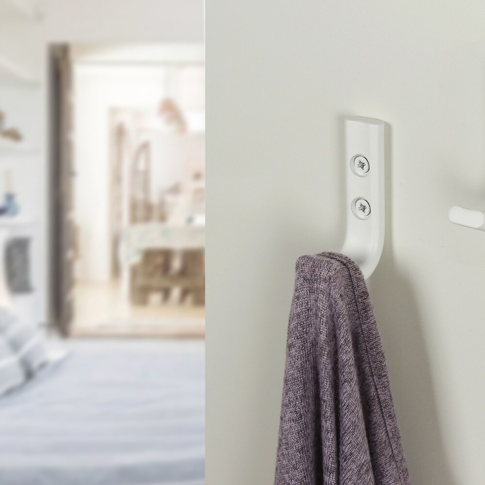 Cuier de perete REUNION INDUSTRIAL 7-C6801.17, 1 agatatoare, aluminiu, alb