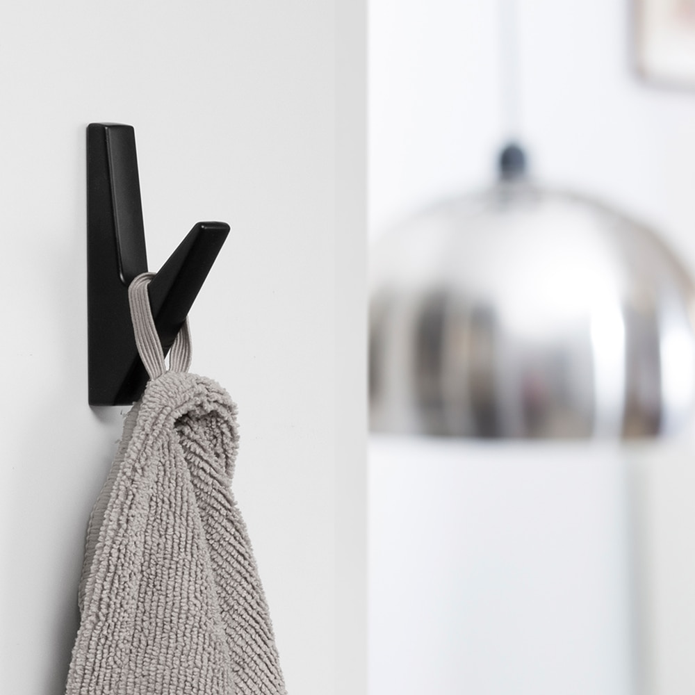 Cuier de perete REUNION INDUSTRIAL 7-C8728.18, 1 agatatoare, zamac, negru