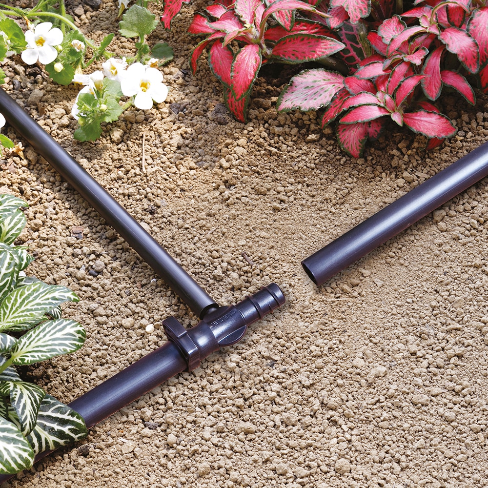 Conector T pentru microirigatii Claber, 1/2-1/4, plastic, negru, 2 bucati