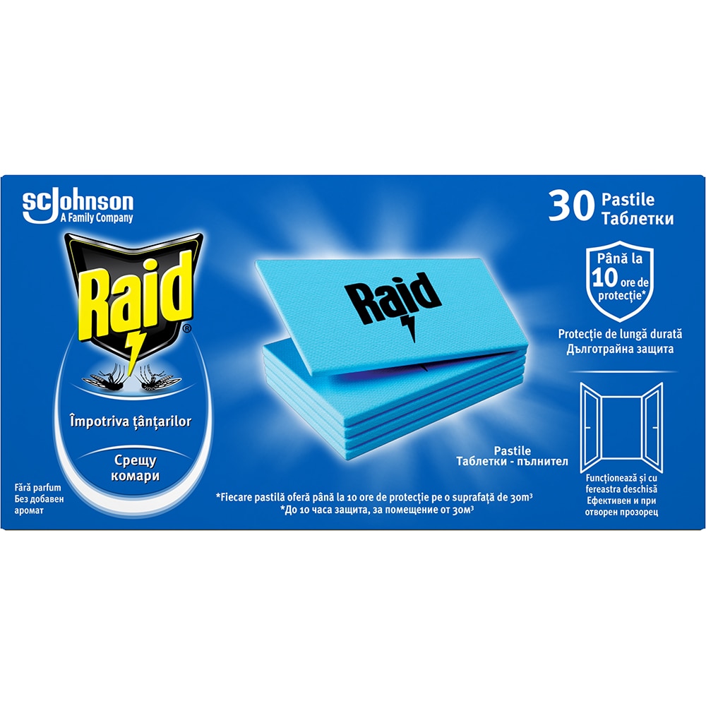 Pastile anti-tantari RAID, 30 buc