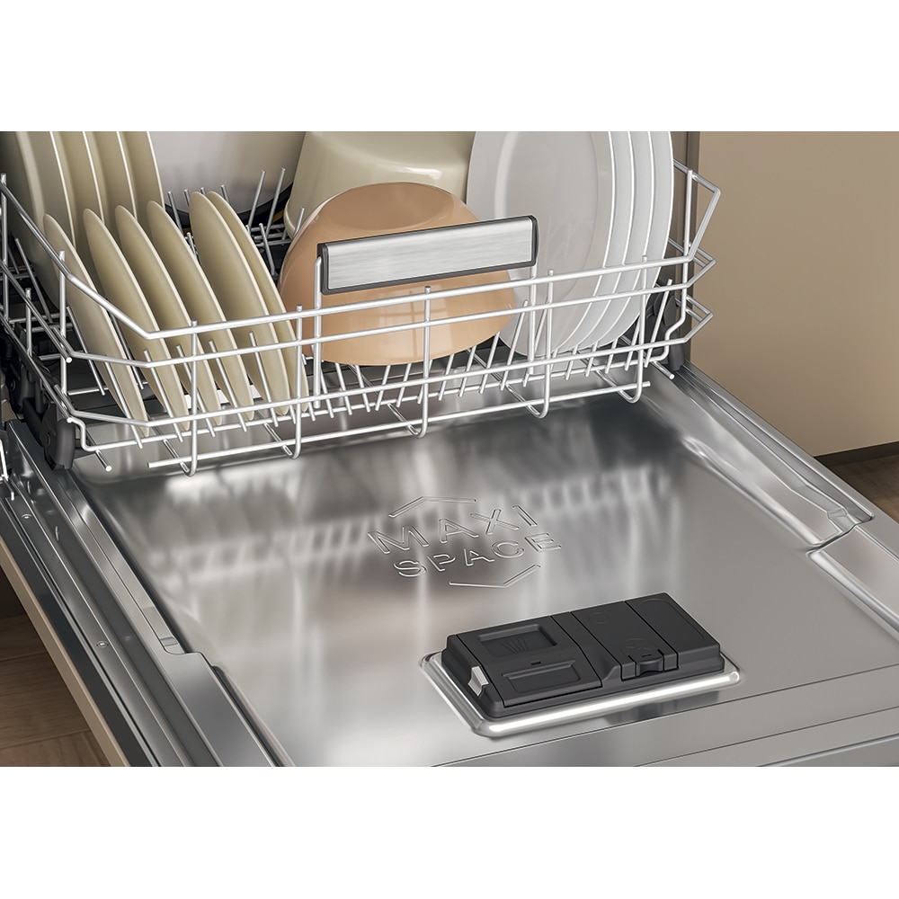 Masina de spalat vase incorporabila WHIRLPOOL W7I HT58 T, MaxiSpace, 6th Sense, 15 seturi, 8 programe, 60 cm, Clasa B, panou comanda negru