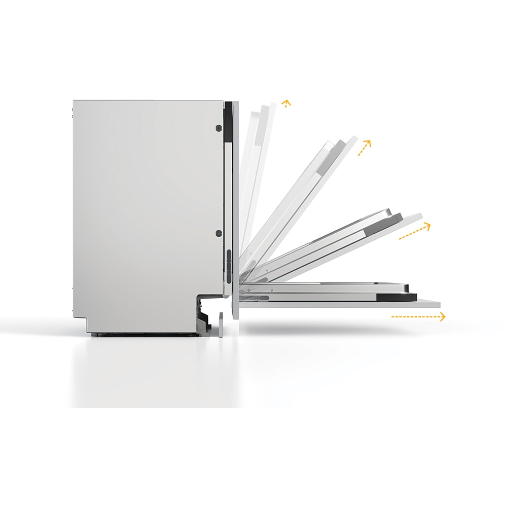 Masina de spalat vase incorporabila WHIRLPOOL W7I HT58 T, MaxiSpace, 6th Sense, 15 seturi, 8 programe, 60 cm, Clasa B, panou comanda negru