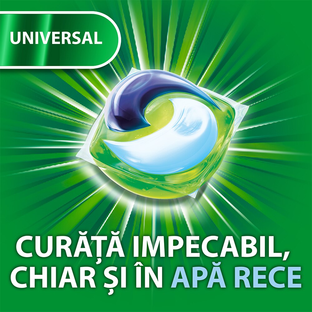 Detergent capsule ARIEL Professional PODS Universal+, 60 spalari