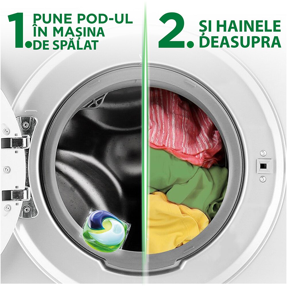 Detergent capsule ARIEL Professional PODS Universal+, 60 spalari