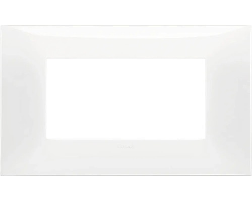 Rama aparataj priza 4M, plastic, alb lucios