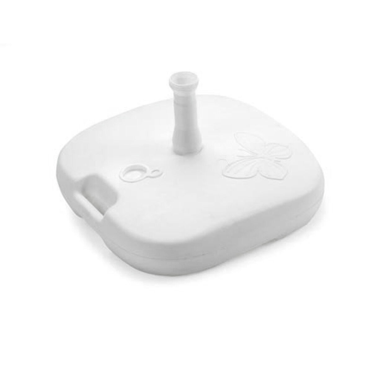 Suport umbrela gradina, alb, volum 16 L