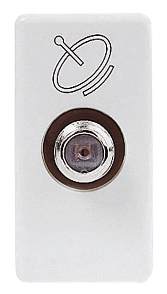 Priza TV/ satelit modulara SYSTEM 2 posturi, alba  Gewiss