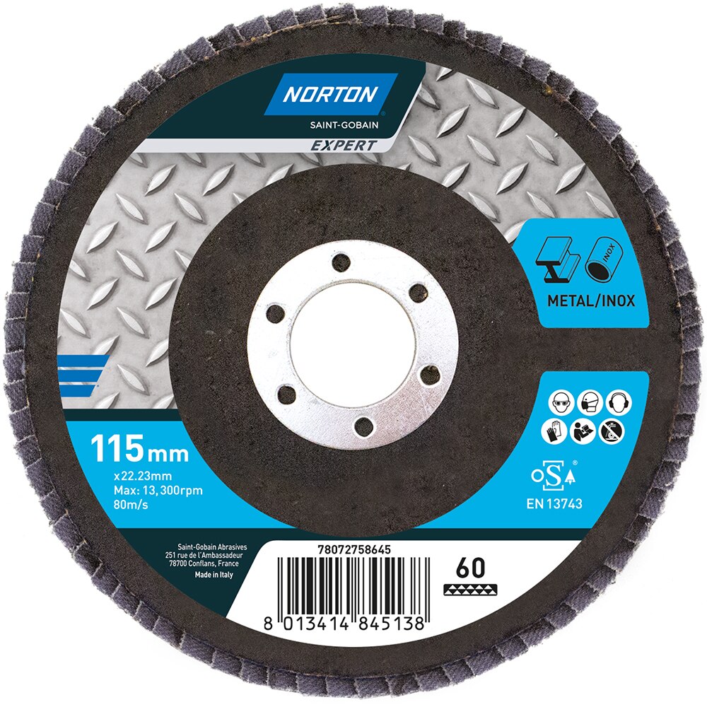 Disc lamelar frontal Norton, 115x22mm, P60