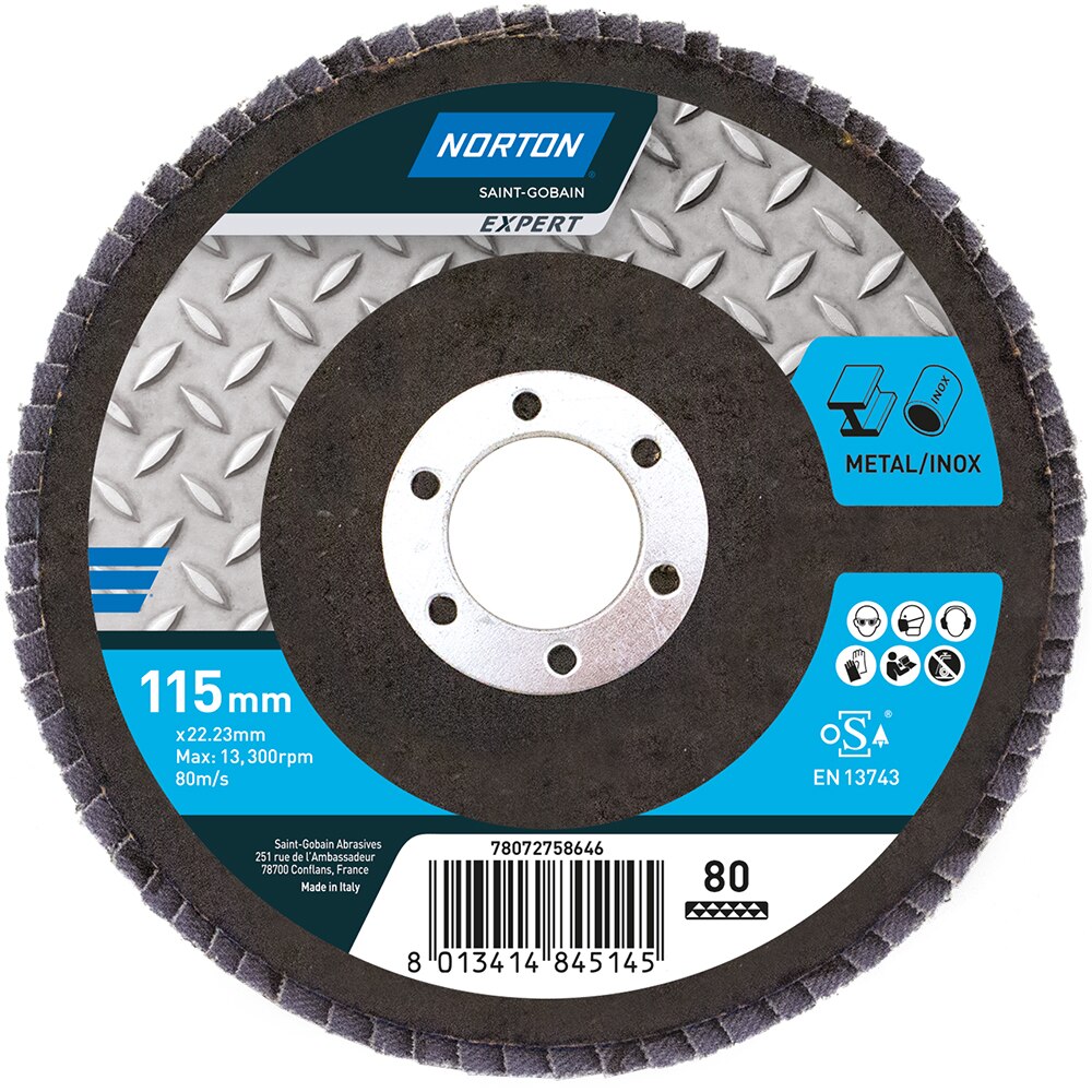 Disc lamelar frontal Norton, 115x22mm, P80