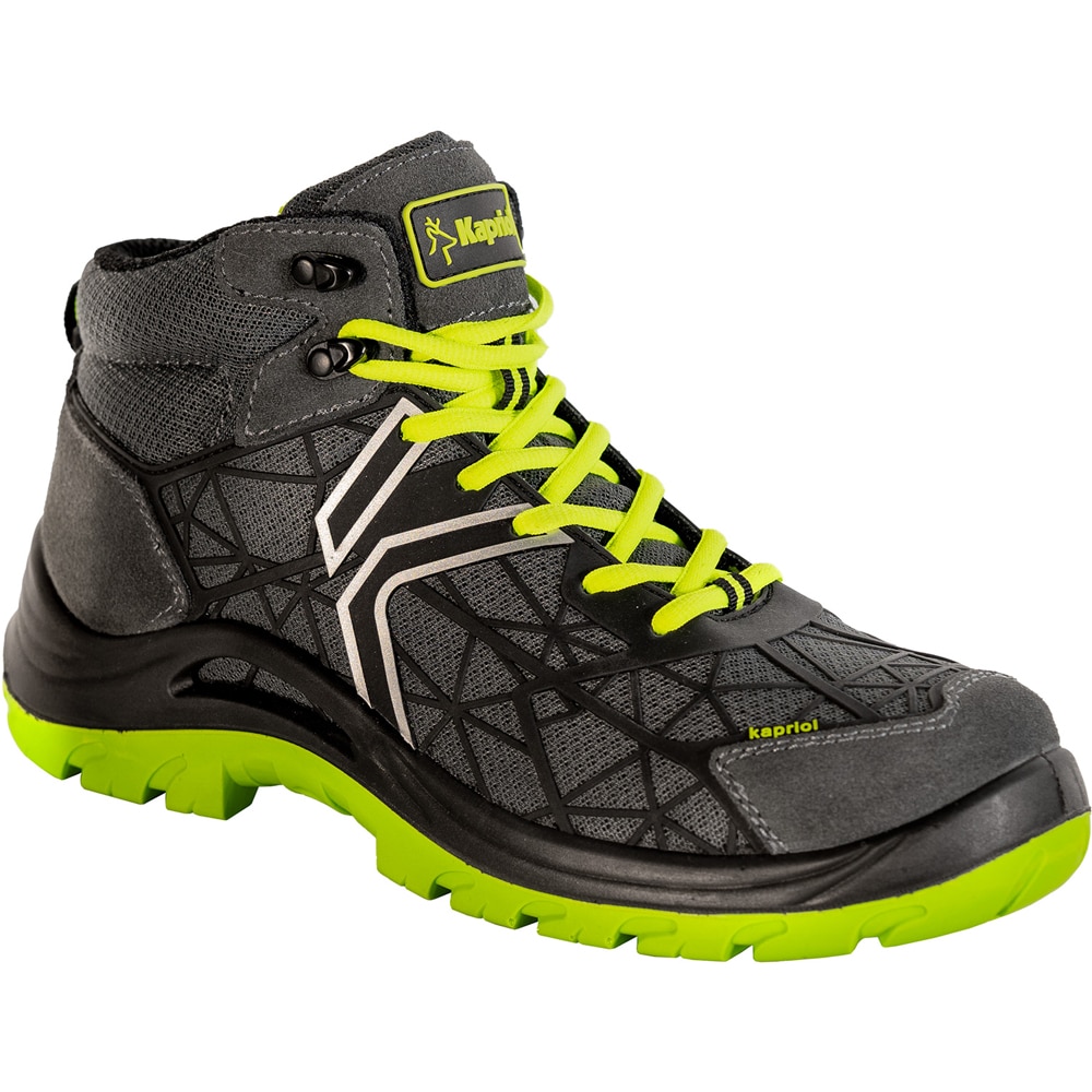 Bocanci de protectie KAPRIOL Spider, S3 L FO SR, bombeu din otel, marimea 40, Gri/Verde