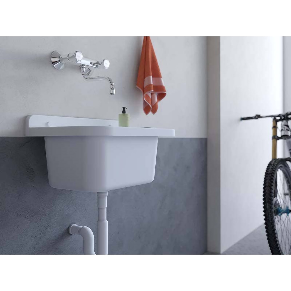 Lavoar baie EUROCIERE Pilozzo, montare pe perete, polipropilena, 42.5 cm, alb