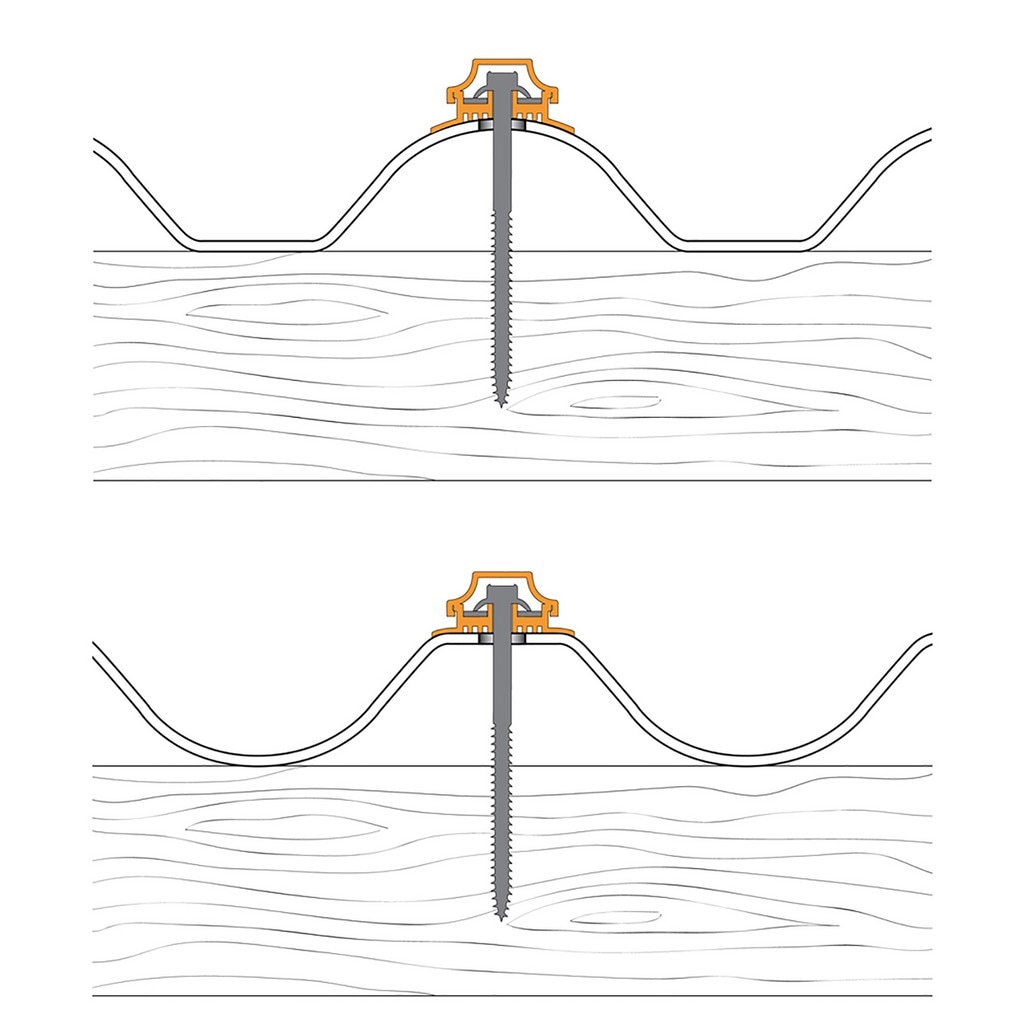 Kit cui PVC pentru placi ondulate bituminoase