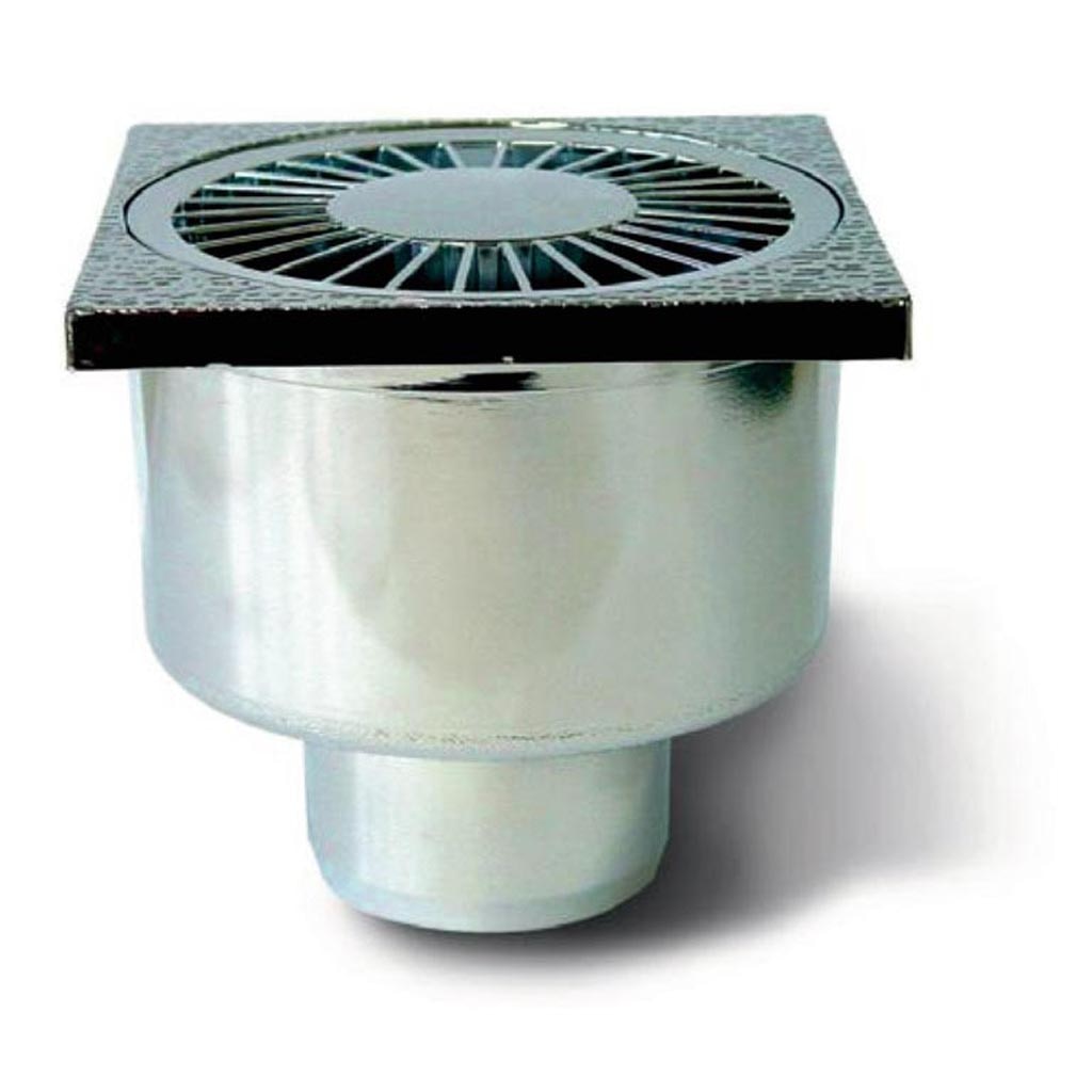 Sifon pardoseala baie VALROM, abs, 10 x 10 cm, diametru 5 cm