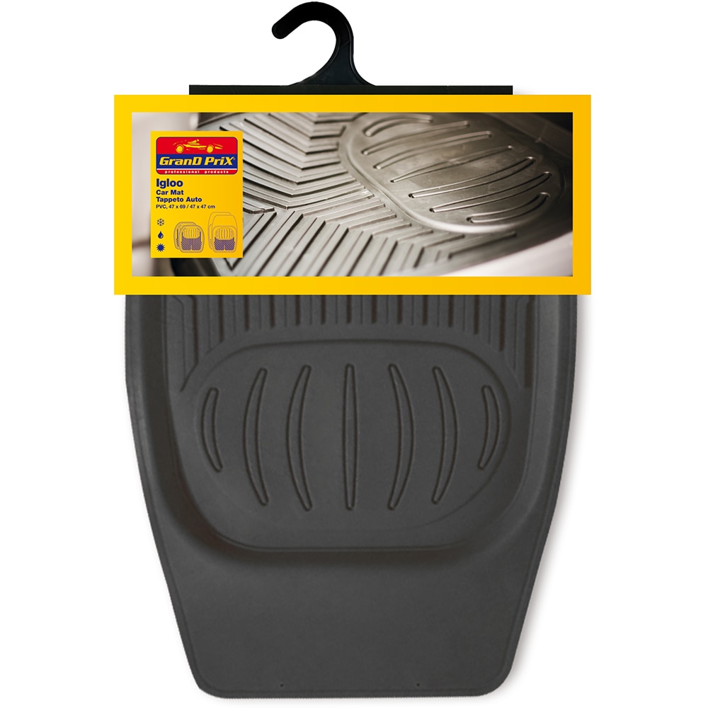Set 4 covorase auto GRAND PRIX Igloo 33081, PVC, 4 buc, negru