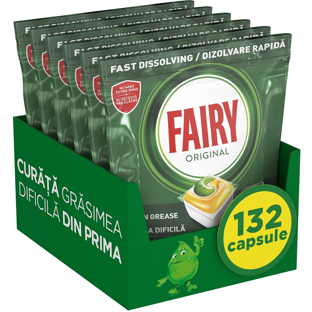 Detergent pentru masina de spalat vase FAIRY All in One, 132 capsule
