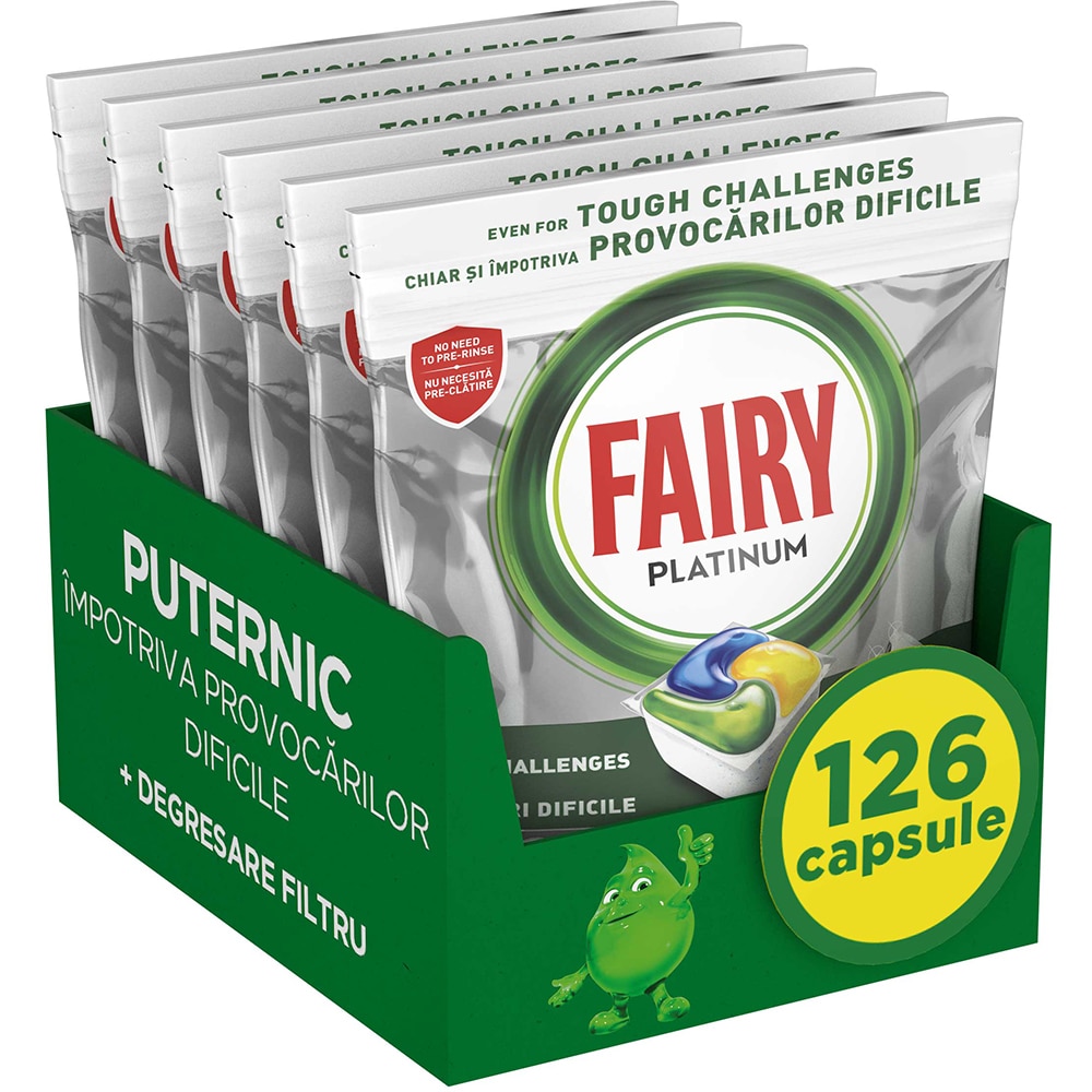 Detergent pentru masina de spalat vase FAIRY Platinum, 126 capsule