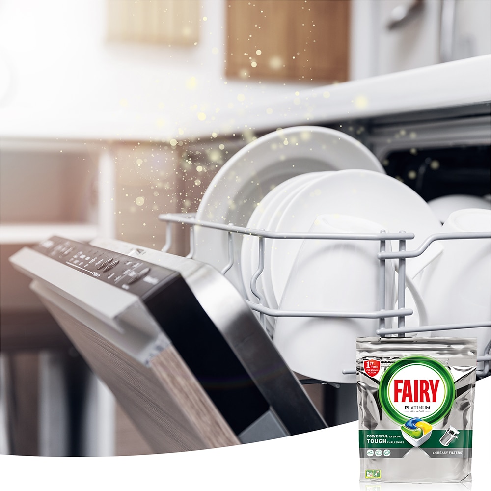 Detergent pentru masina de spalat vase FAIRY Platinum Platinum All in One, 113 capsule