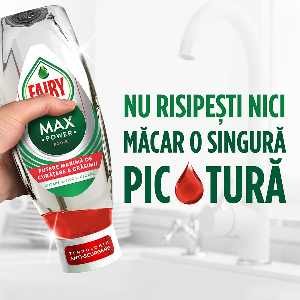 Detergent de vase FAIRY MaxPower Pomegranate, 730 ml