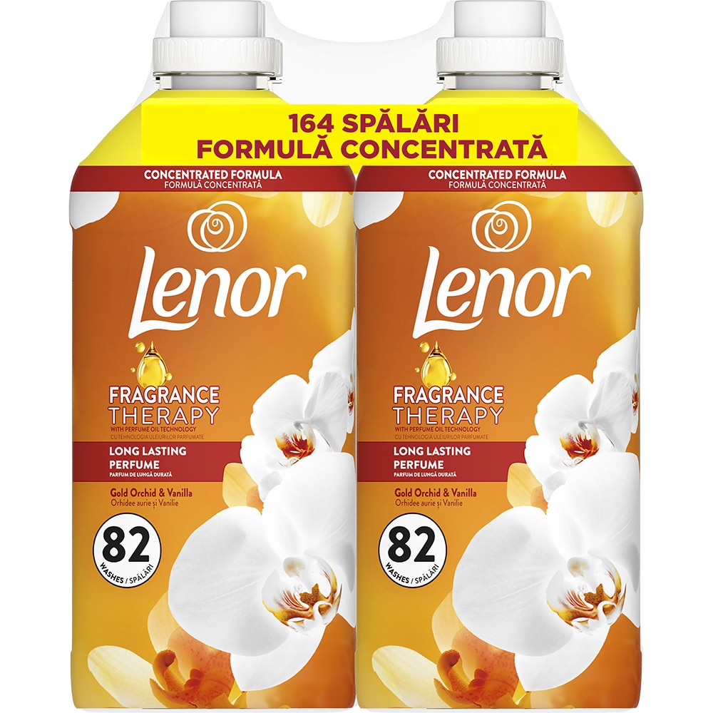 Balsam de rufe LENOR Gold Orchid & Vanilla, 2 x 1.722 l, 164 spalari