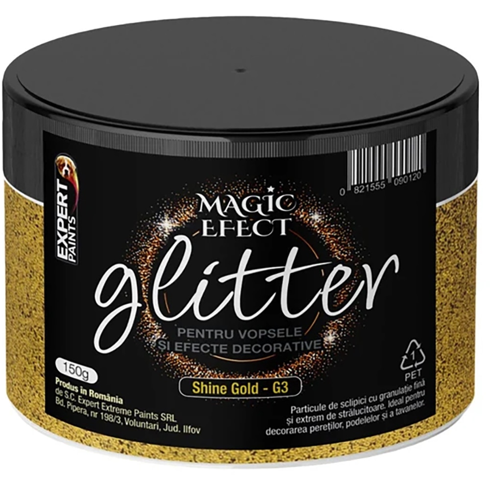 Glitter decorativ EXPERT EXTREME Magic Effect, 150 g, Shine Gold G3, auriu