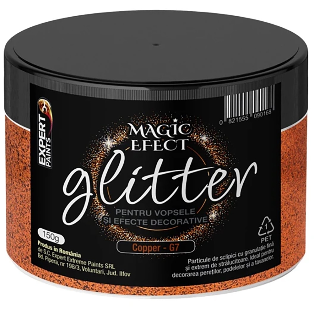 Glitter decorativ EXPERT EXTREME Magic Effect, 150 g, Cooper G7, cupru