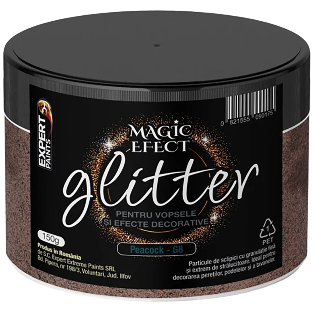 Glitter decorativ EXPERT EXTREME Magic Effect, 150 g, Peacock G8, maro