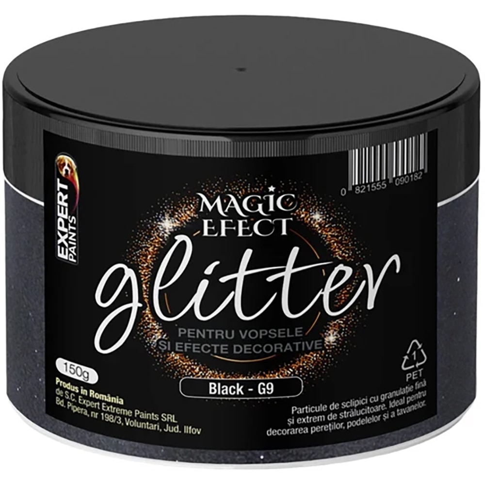 Glitter decorativ EXPERT EXTREME Magic Effect, 150 g, Black G9, negru