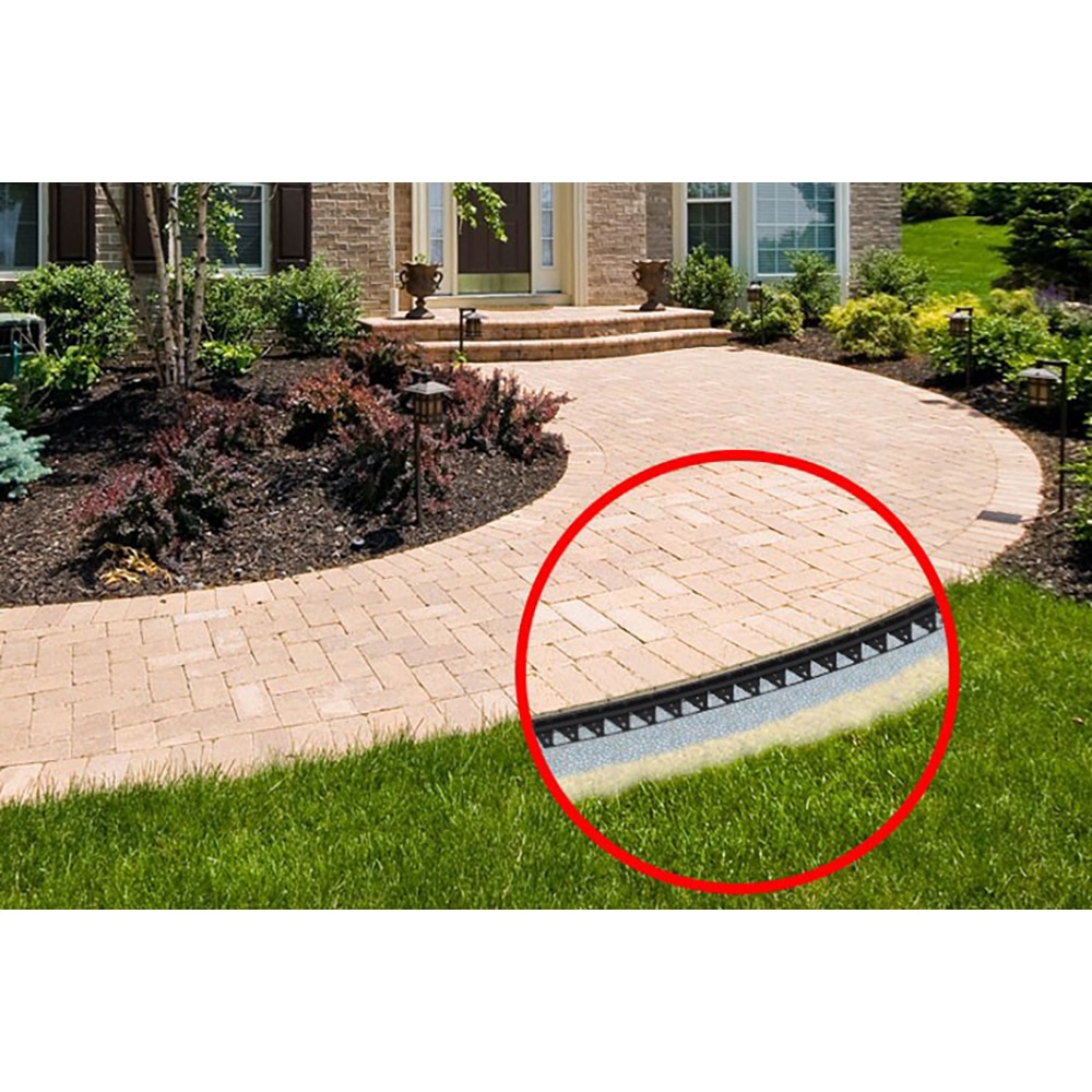 Kit bordura pentru pavaj VODALAND, polipropilena, 1 m, 20x5.8 cm, negru, 8 buc