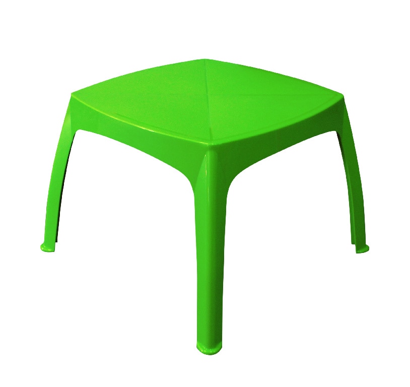 Masa de gradina, LikeSmart Moghli, verde, plastic, patrata, 4 persoane, 68 x 68 x 45 cm