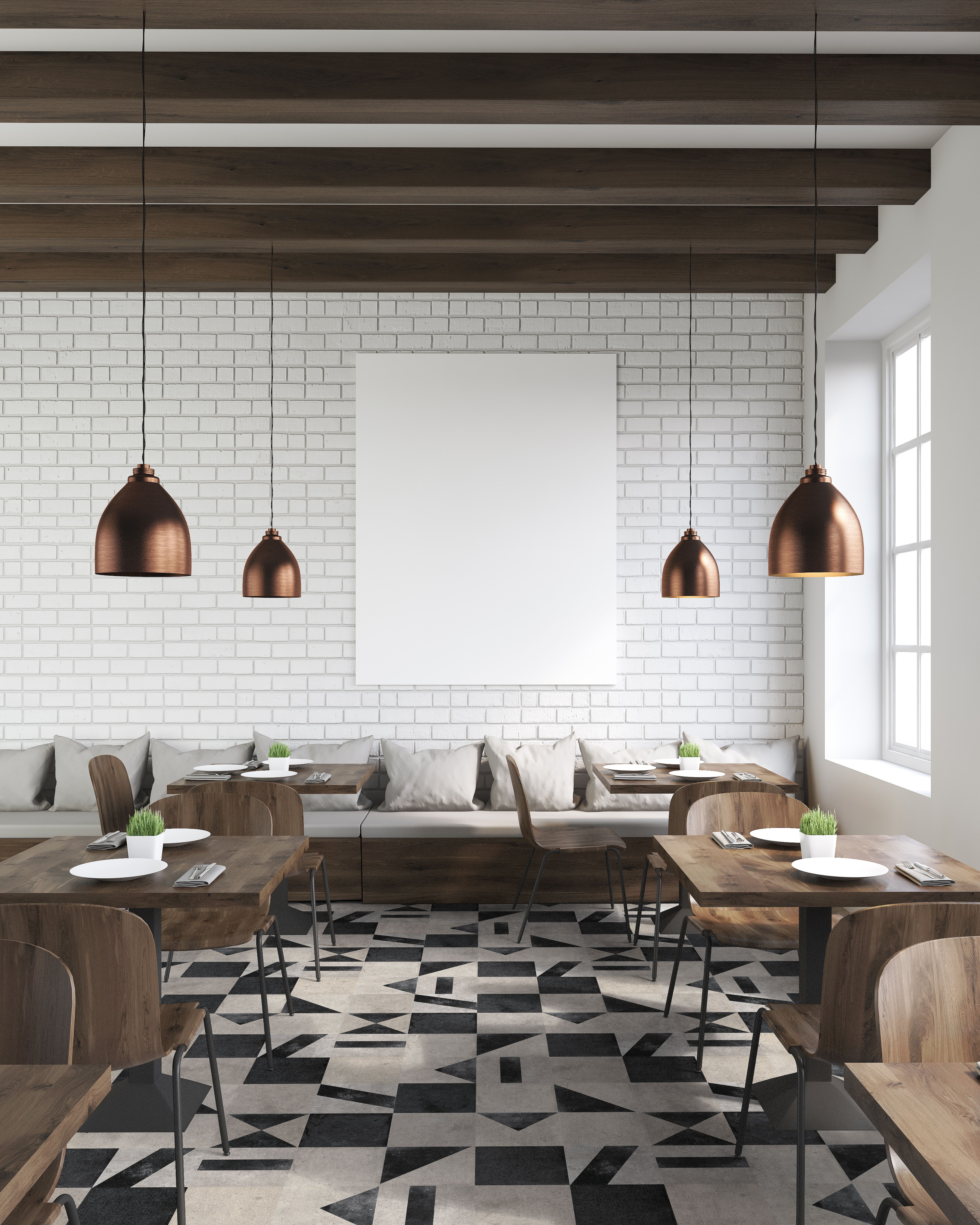 Gresie Kero Vinci, alb/negru, 25 x 25 cm, suprafata 1 mp