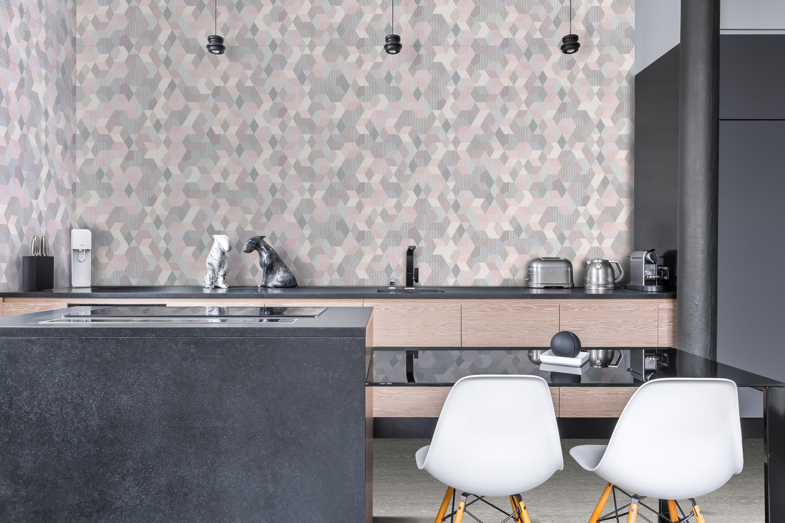 Faianta decor interior Peonia, rosu, 30 x 90 cm, suprafata 1.4 mp