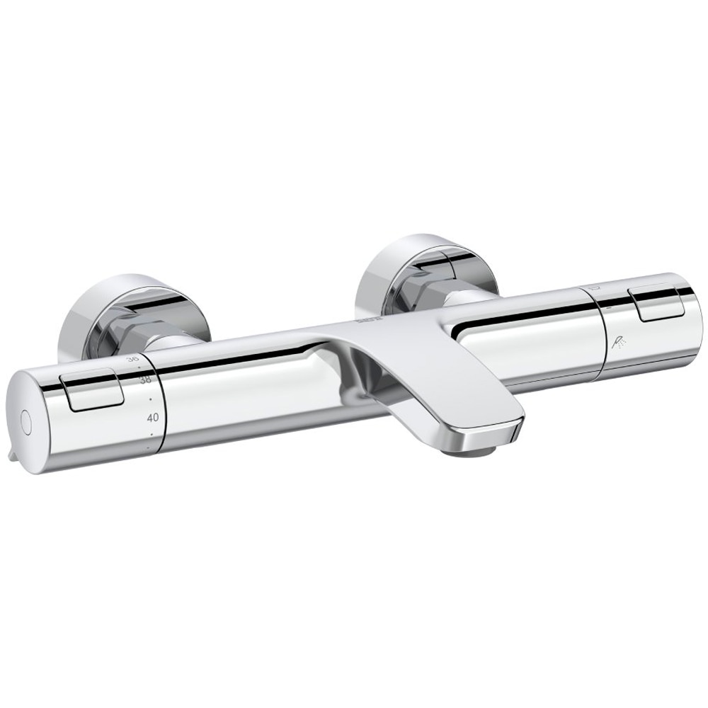 Baterie cada-dus ROCA T-500 A5A1E18C00, termostat, alama sanitara, crom