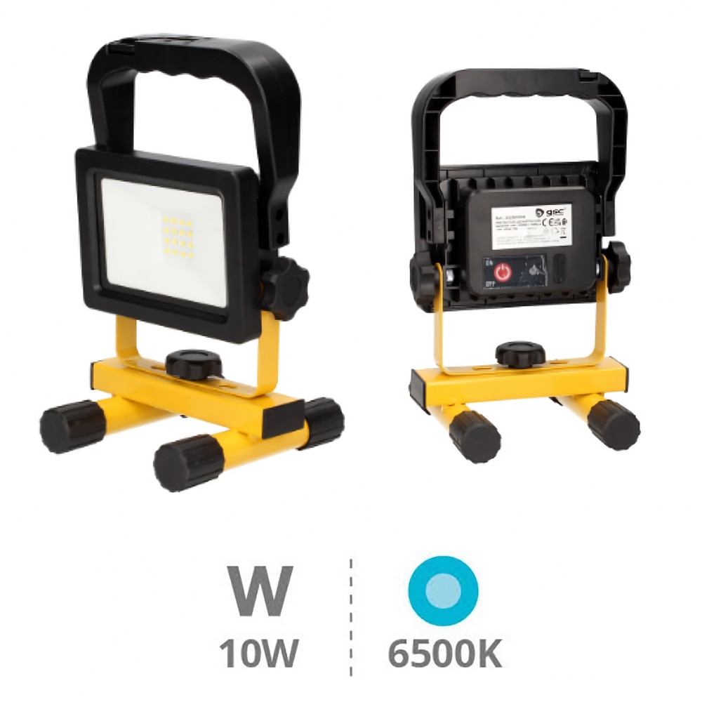 Proiector de lucru LED GSC Battali, 10W, 6500K, IP54, galben