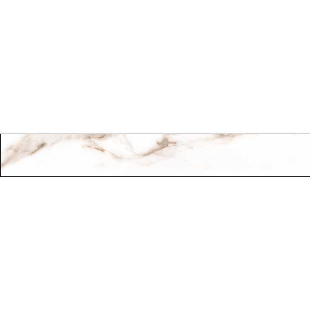 Plinta RODAPIE Calcutta Reale, ceramica, 8 x 60 cm, 8 mm, alb