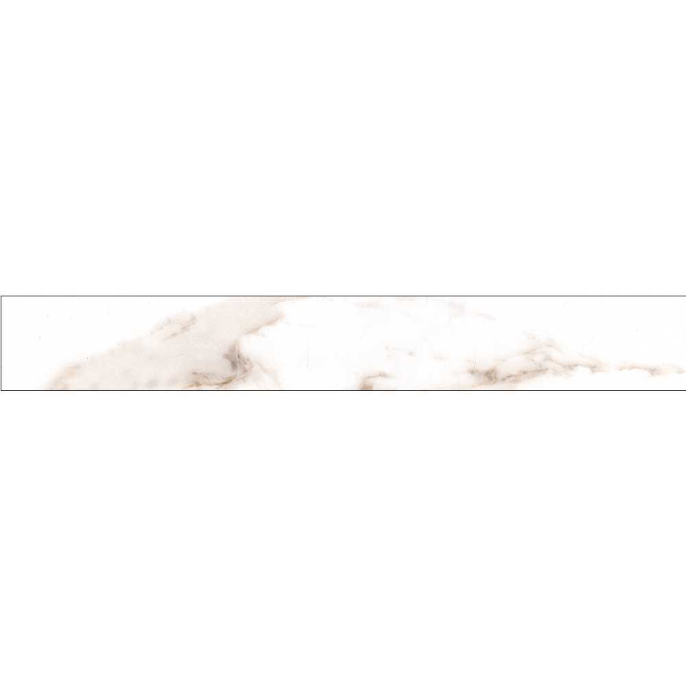 Plinta RODAPIE Calcutta Reale, ceramica, 8 x 60 cm, 8 mm, alb