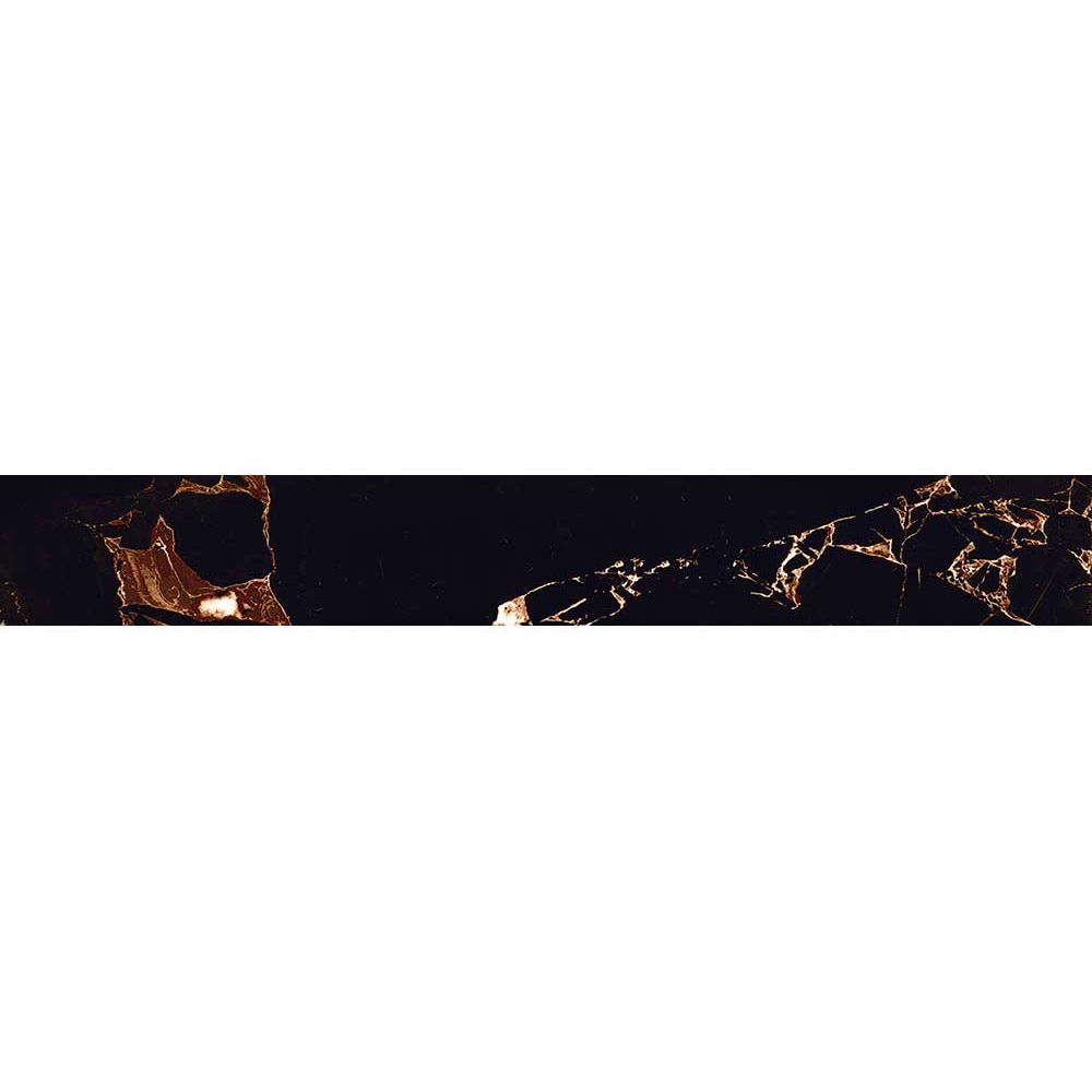 Plinta RODAPIE Formentera, ceramica, 8 x 60 cm, 8 mm, negru