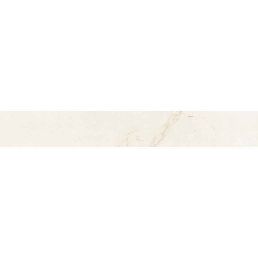 Plinta RODAPIE Glitz Ashvila, ceramica, 8 x 60 cm, 8 mm, crem