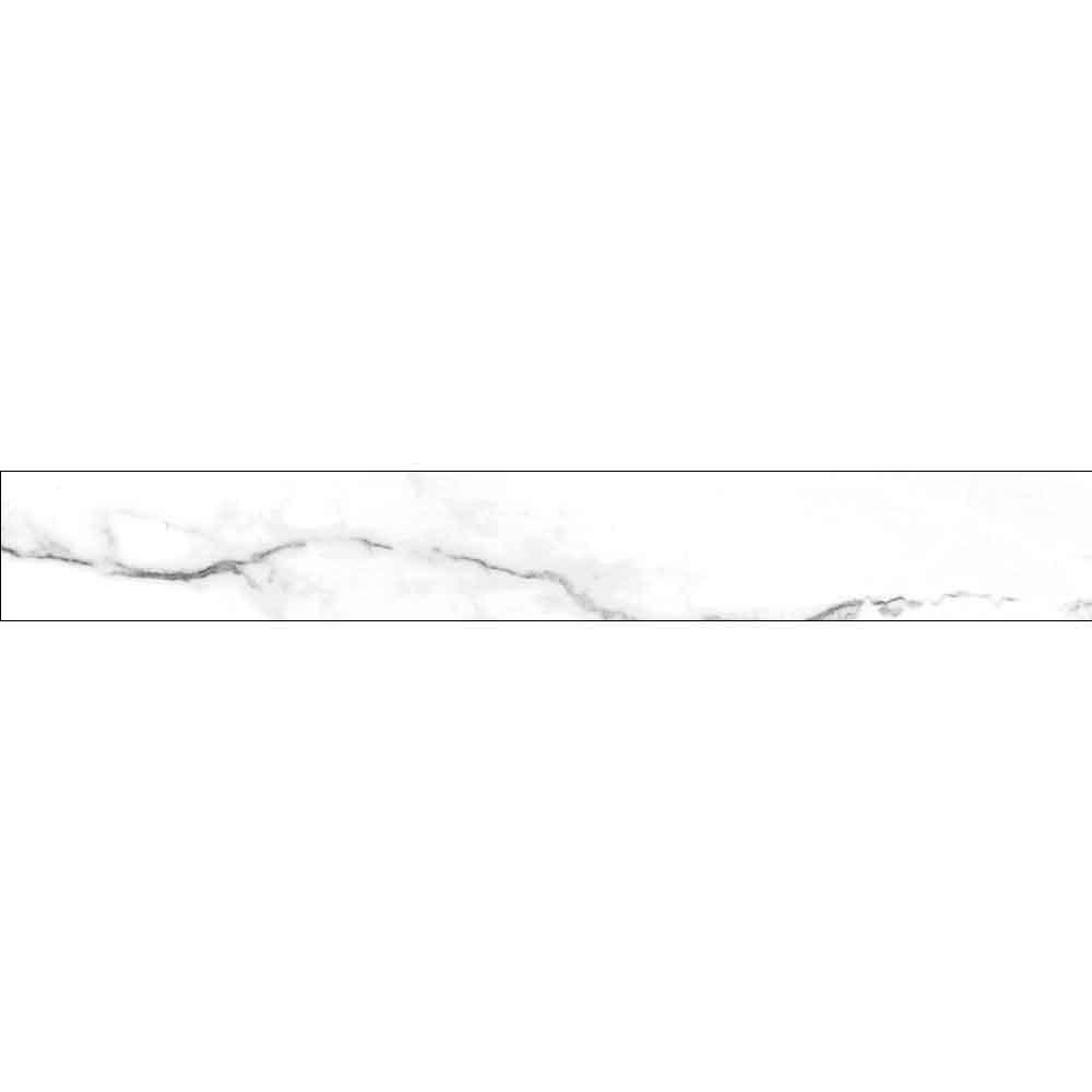 Plinta RODAPIE Global Satvario, ceramica, 8 x 60 cm, 8 mm, alb