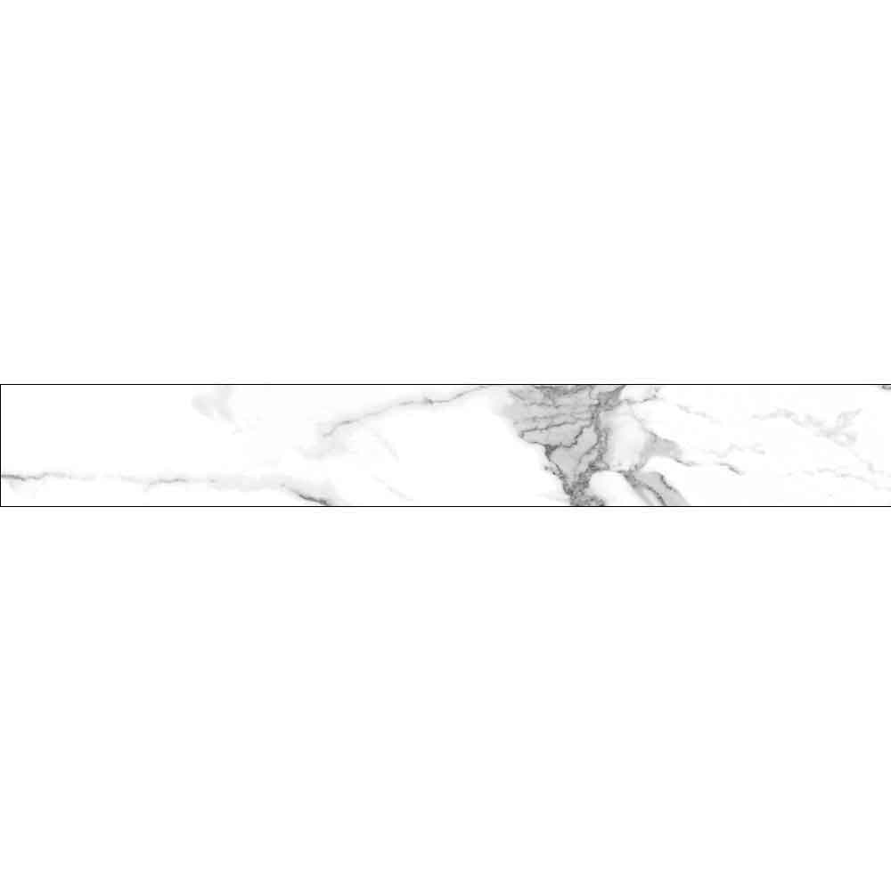Plinta RODAPIE Global Satvario, ceramica, 8 x 60 cm, 8 mm, alb