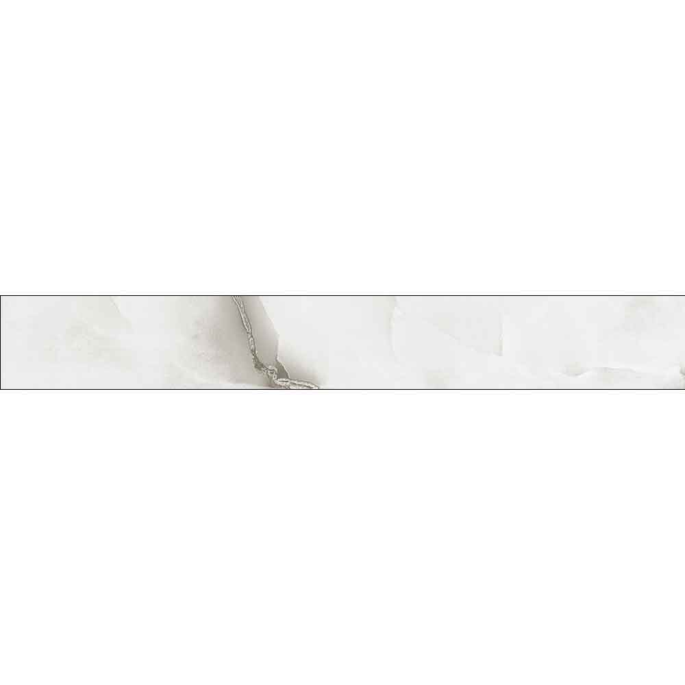 Plinta RODAPIE Orlano Pearl, ceramica, 8 x 60 cm, 8 mm, alb