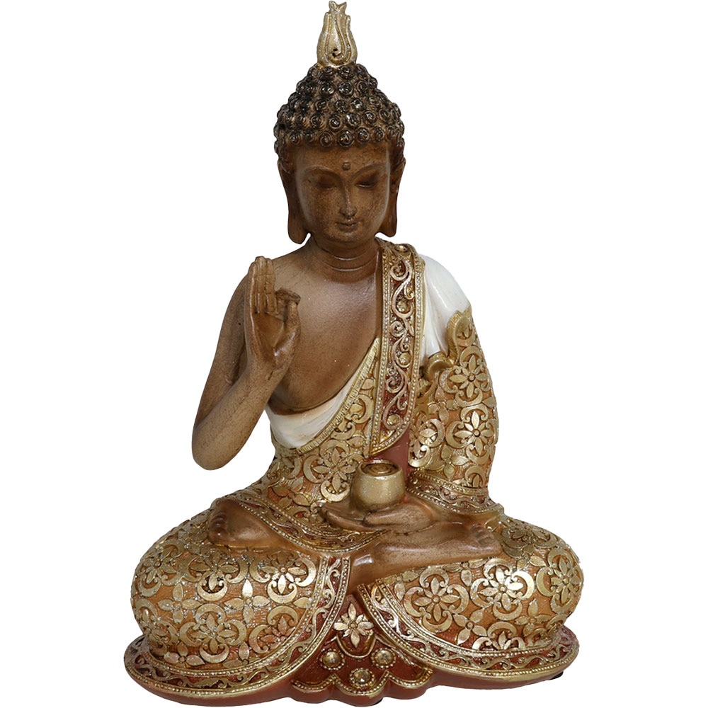 Statueta decorativa Buddha Ajala, rasina, 9 x 17 x 24 cm, auriu