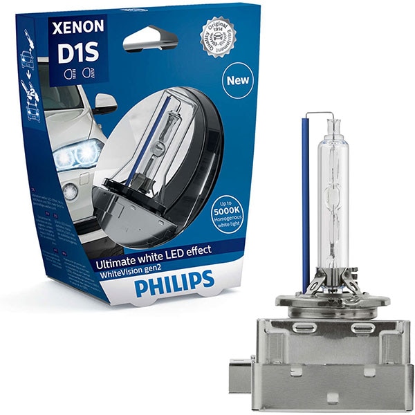 Bec auto Xenon PHILIPS Whitevision, D1S, 85V, 35W