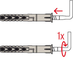 Set 2 dibluri, nylon, L  10 X 100 MM