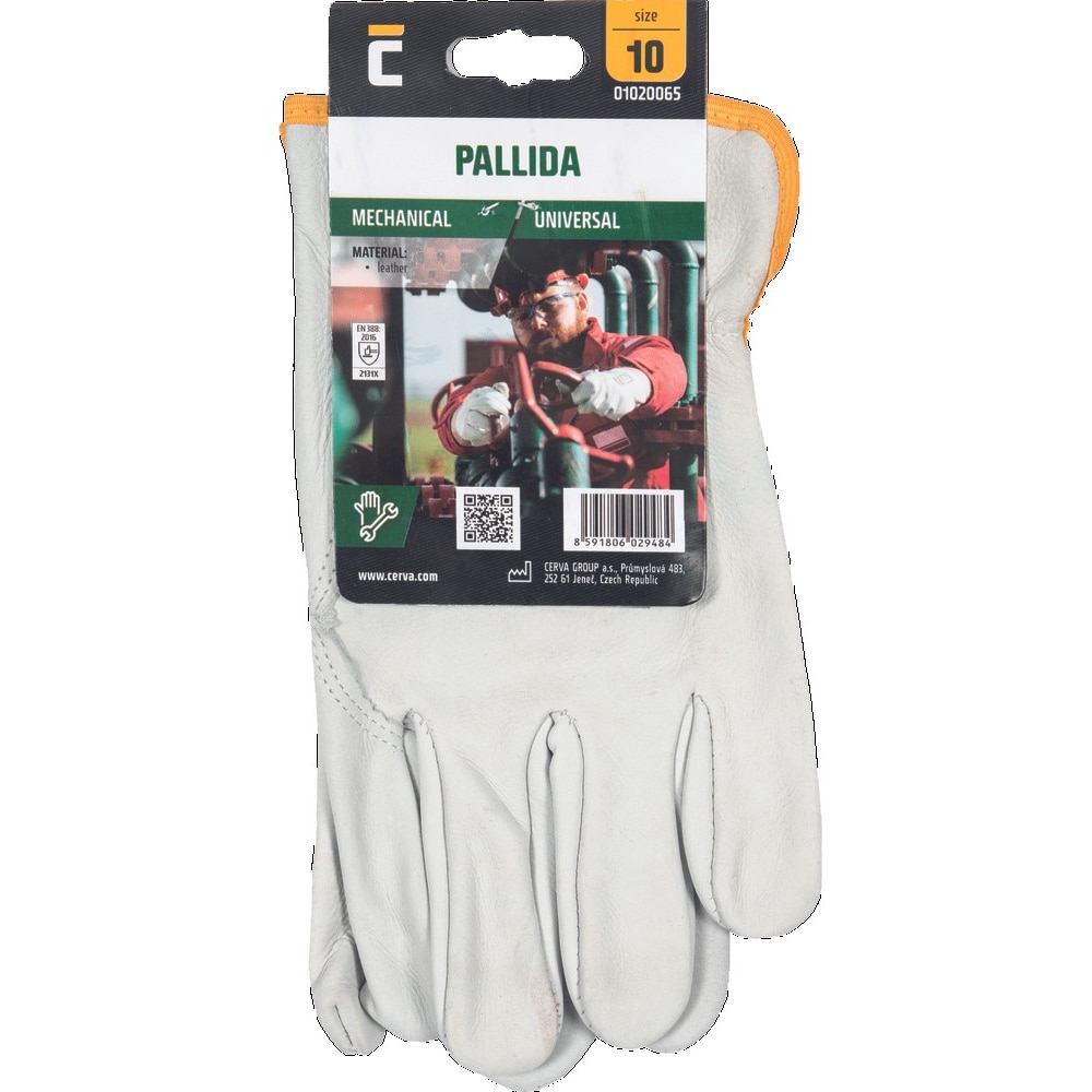 Manusi de protectie CERVA, marimea 10, alb