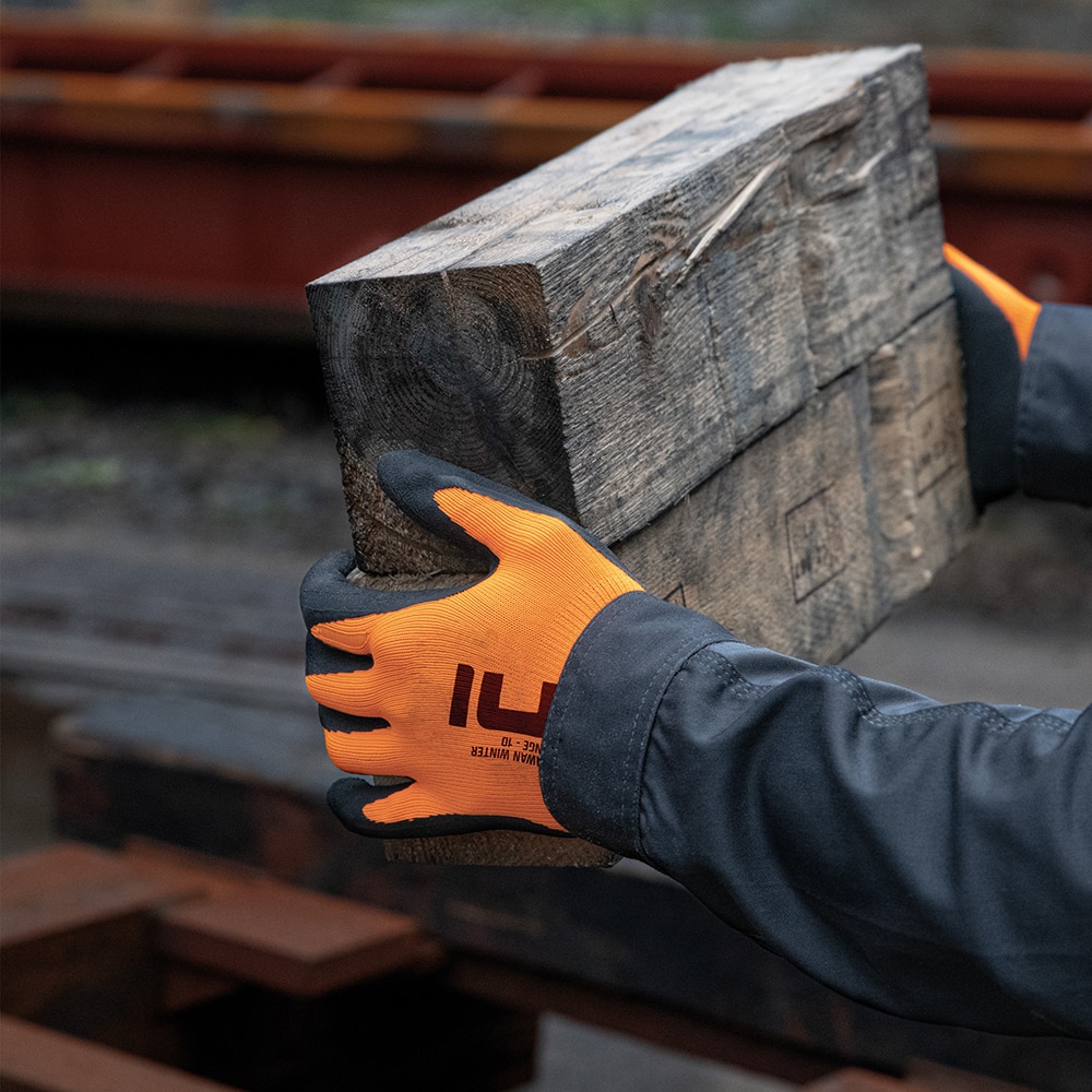 Manusi de protectie CERVA Palawan Winter, nylon-latex, portocaliu, marimea 9