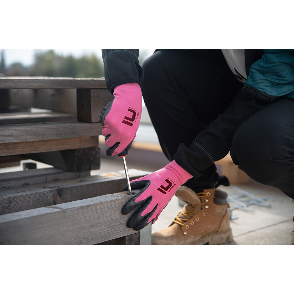 Manusi de protectie CERVA, latex, marimea 8, roz