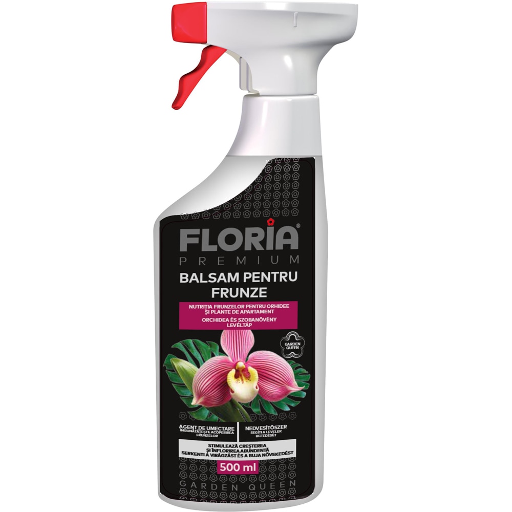 Balsam pentru frunze FLORIA Premium, orhidee si plante de apartament, 500 ml