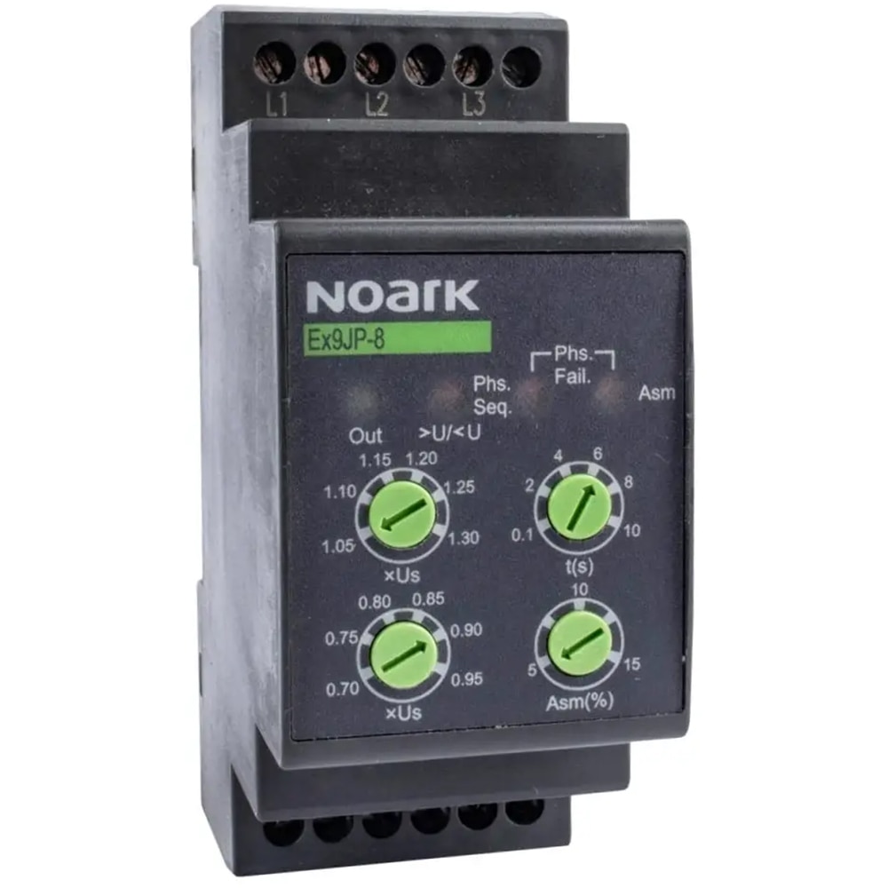 Releu supraveghere faze NOARK 110235, 3P, 400V, negru