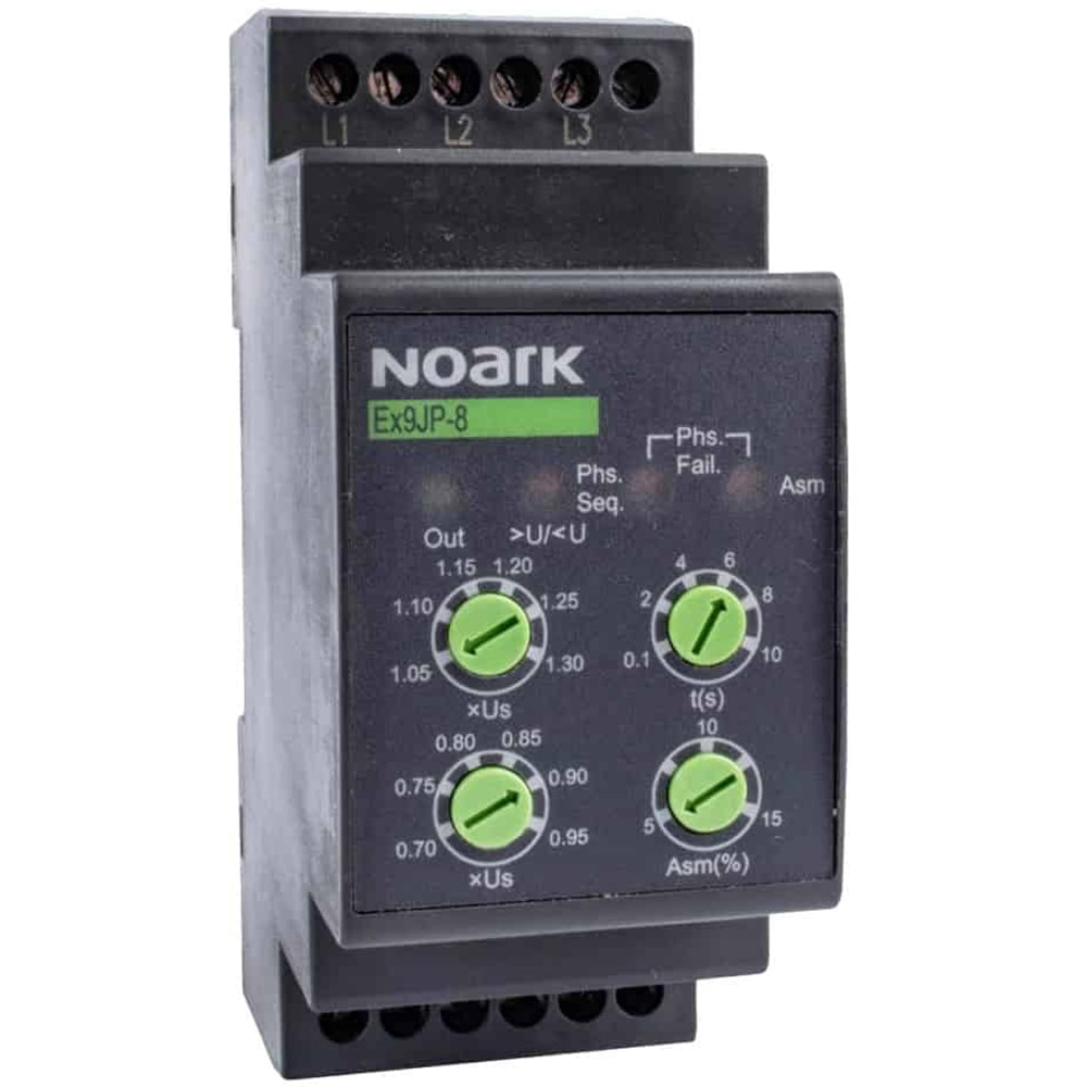 Releu supraveghere faze NOARK 110244, 3P, 2P, 1P, 4W, 230V, negru