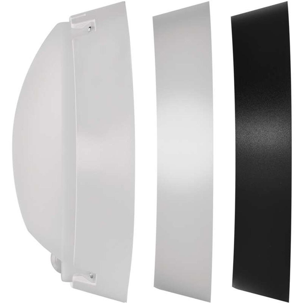 Aplica LED exterior Emos EM-ZM3231, 14W, 1100lm, 4000K, IP54, senzor de miscare, alb-negru